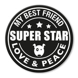Max & Molly Cool Tags für Leinen und Geschirre – für L-XXL Geschirre - Super Star (rund)