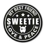 Max & Molly Cool Tags für Leinen und Geschirre – für L-XXL Geschirre - Sweetie (rund)