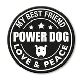 Max & Molly Cool Tags für Leinen und Geschirre – für L-XXL Geschirre - Power Dog (rund)