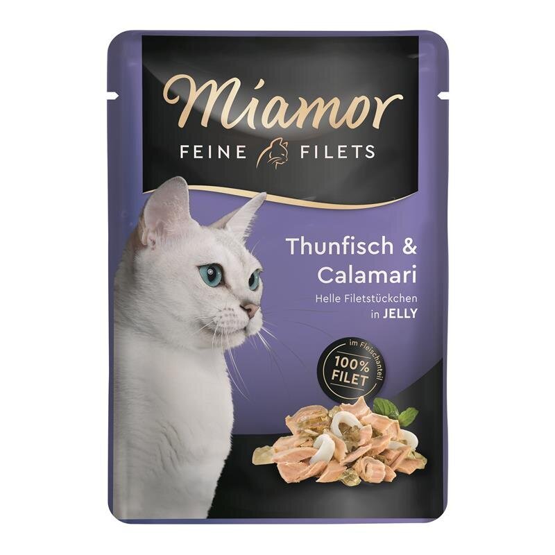 Miamor Feine Filets Frischebeutel – 24x100g Thun & Calamari