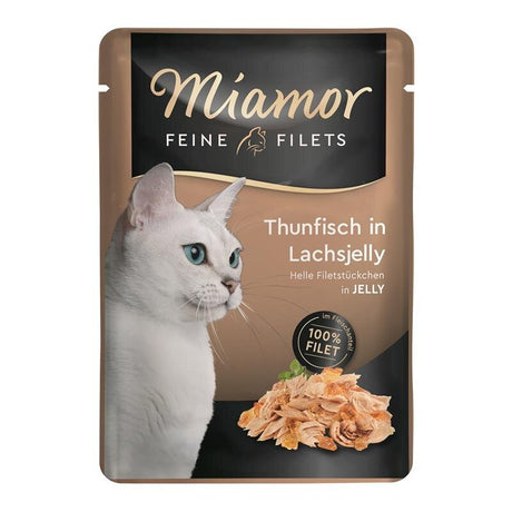 Miamor Feine Filets Frischebeutel – Thunfisch in Lachsjelly 24x100g