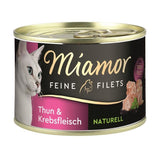 Miamor Feine Filets Naturelle – Thunfisch & Krebsfleisch 12x156 g