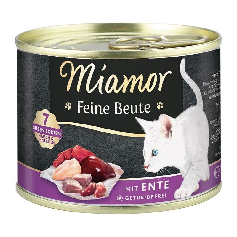 Katzen Futter in Dose Feine Beute – Ente 12x185g