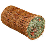 Nager Natur Snack Weidentunnel mit Heu – mit Heu/Karotte, Meerschweinchen, ø 15 × 33 cm, 110 g