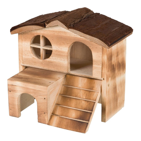 Natural Living Kleintier Haus Kajsa Holz geflammt