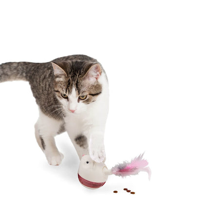 Snackspielzeug Maus mit Federn