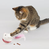 Snackspielzeug Maus mit Federn