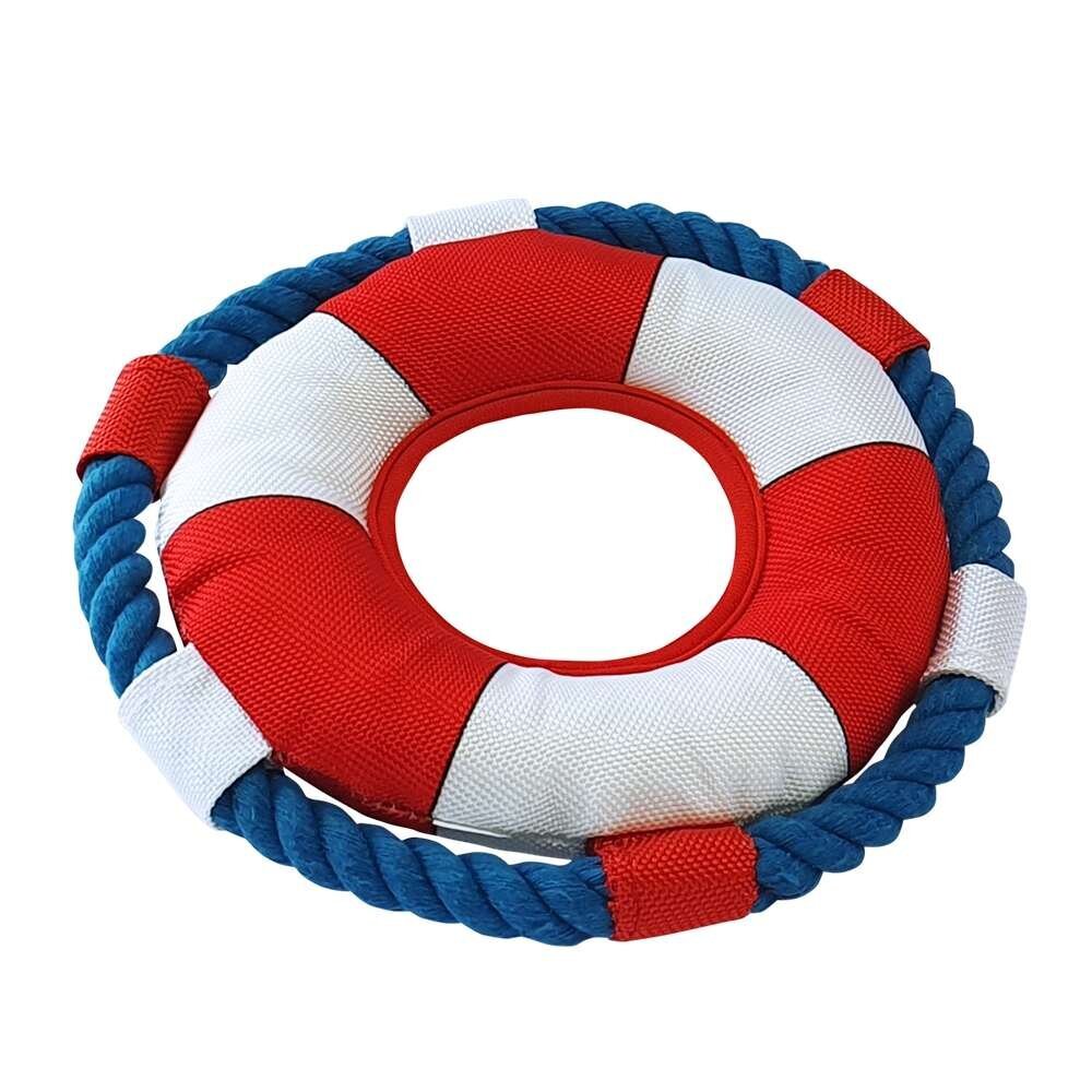 Hundespielzeug Rettungsring mit Seil Floating