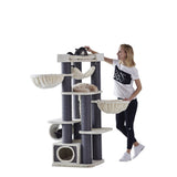 Kratzbaum Chilo – 165 cm, grau, cream