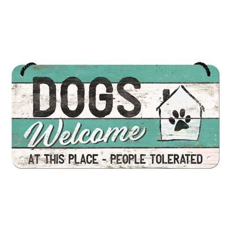 Nostalgic-Art Dogs Welcome – 10 x 20 cm