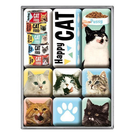 Nostalgic-Art Magnet-Set Happy Cats