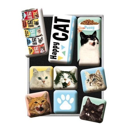 Nostalgic-Art Magnet-Set Happy Cats