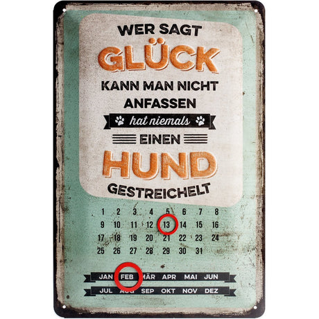 Nostalgic-Art Glück anfassen, Blechschild