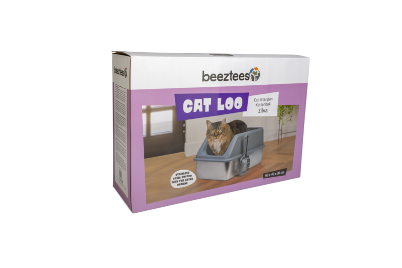 Beeztees Katzentoilette Zilva aus Edelstahl – Hygienisch, robust & komfortabel für Deine Katze