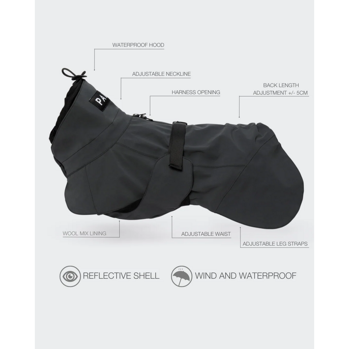 Visibility Hunderegenmantel Lite – Reflektierend, Wasserdicht & Sicher