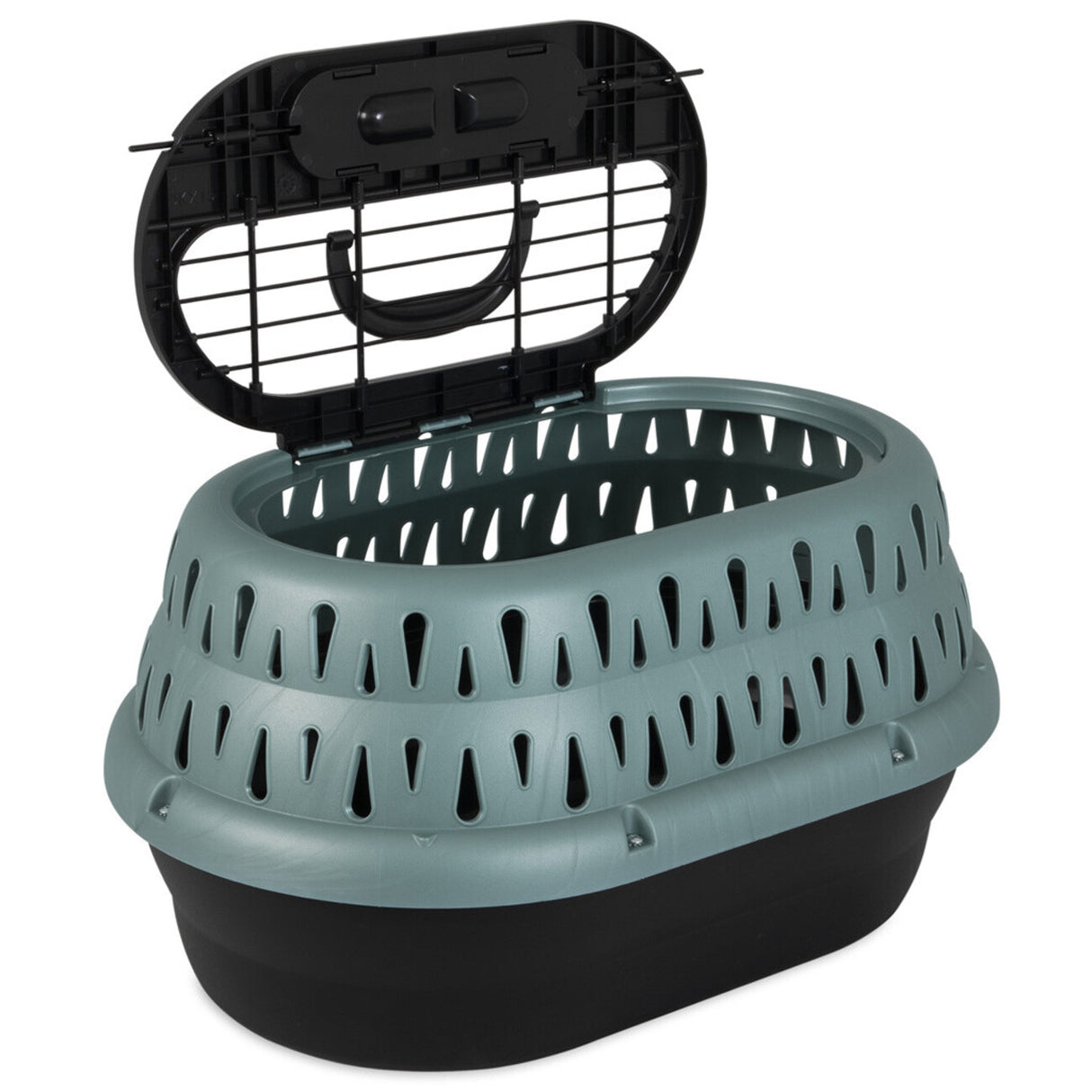 Katzen Hunde Transportbox Top Load – Pearl Green Frost