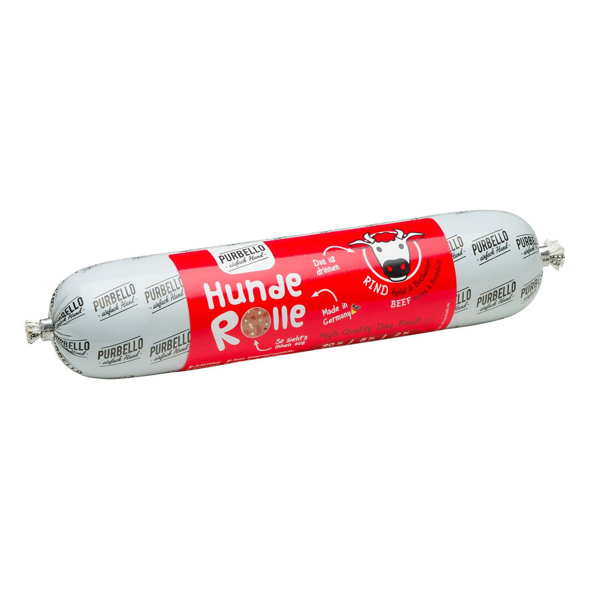 PurBello Hundewurst Hundefutter – Rind 400g
