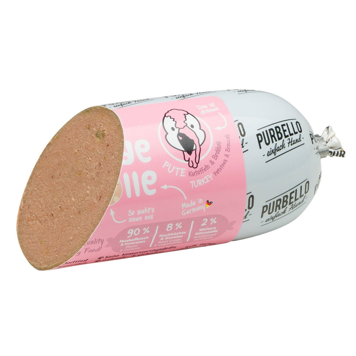 PurBello Hundewurst Hundefutter – Truthahn 200g