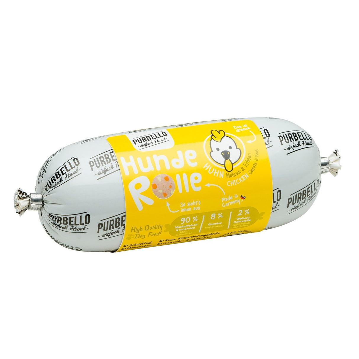 PurBello Hundewurst Hundefutter – Huhn 200g