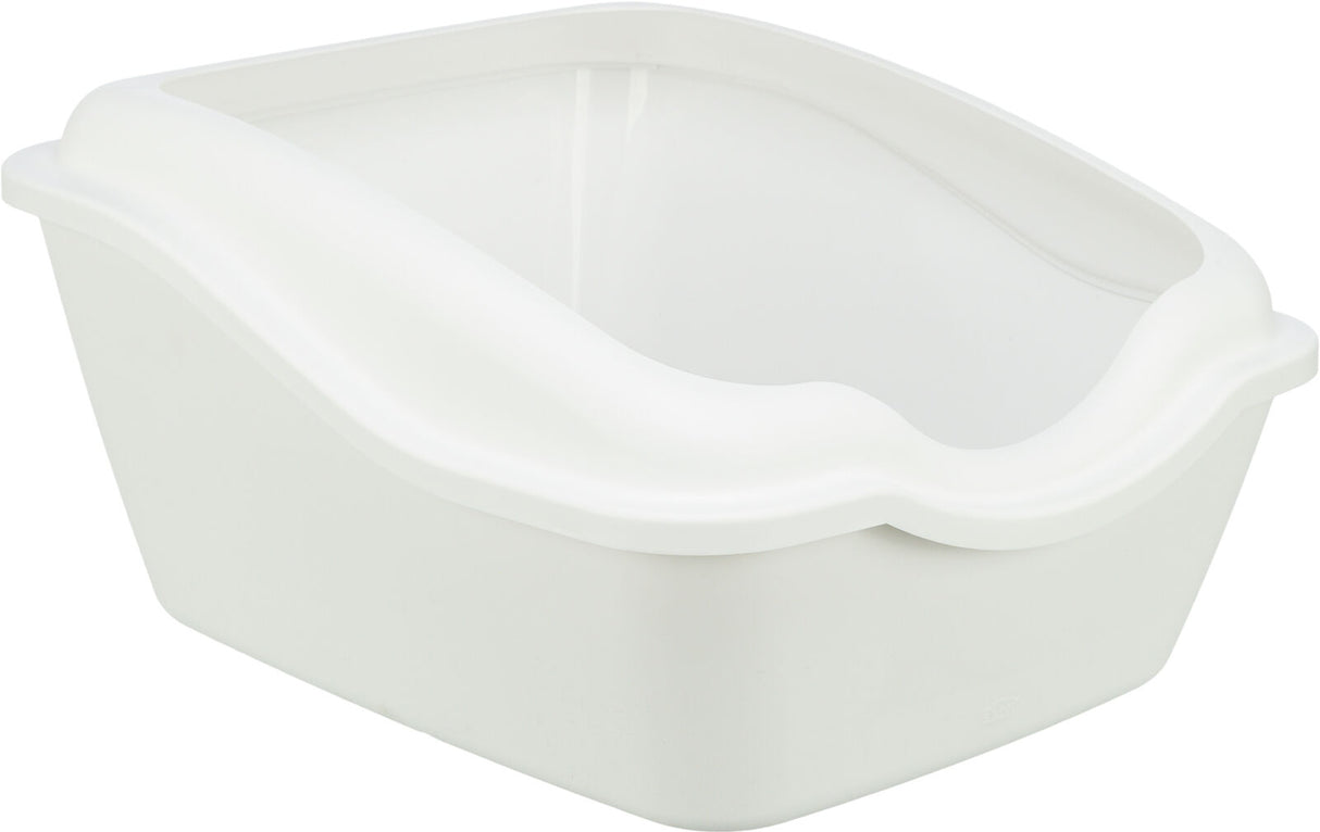 TRIXIE Cleany Cat Katzentoilette mit Rand – hohe Umrandung, Easy-Click, rutschfest, 54×45×21 cm