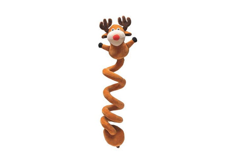 Beeztees Xmas Plüsch-Spirale – Weihnachtsspielzeug für Hunde, 35 cm