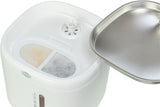 TRIXIE Aqua Pure Trinkbrunnen für Hunde & Katzen – Edelstahlschale, 2 L, Wasserstandsanzeige