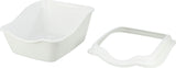 TRIXIE Cleany Cat Katzentoilette mit Rand – hohe Umrandung, Easy-Click, rutschfest, 54×45×21 cm