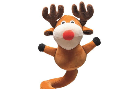 Beeztees Xmas Plüsch-Spirale – Weihnachtsspielzeug für Hunde, 35 cm