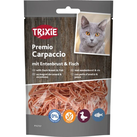 TRIXIE PREMIO Carpaccio Katzensnack – Entenbrust & Fisch, glutenfrei, 20 g