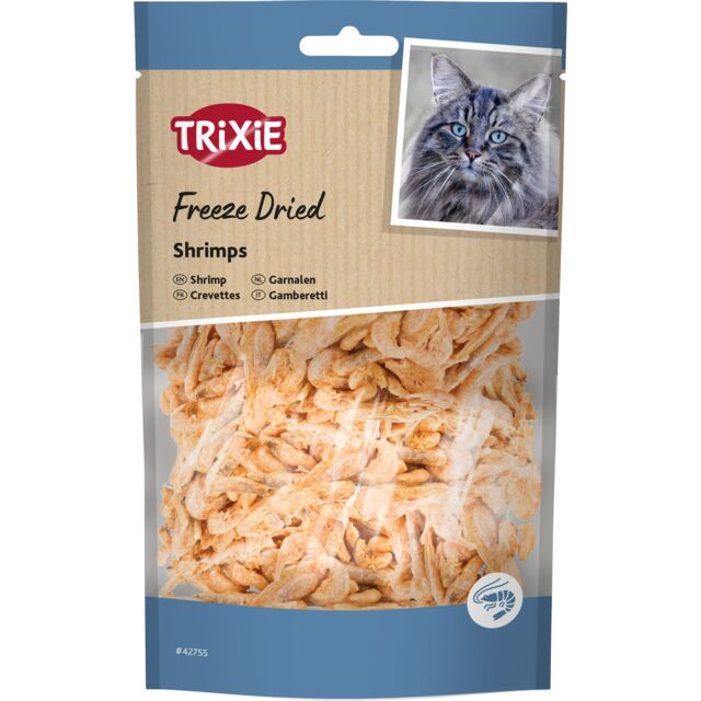 TRIXIE PREMIO Freeze Dried Shrimps Katzensnack – 100 % Shrimps, gefriergetrocknet, 25 g