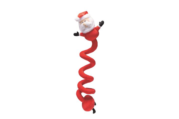 Beeztees Xmas Plüsch-Spirale – Weihnachtsspielzeug für Hunde, 35 cm