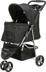 TRIXIE Hunde Buggy – gefedert, faltbar, bis 11 kg, 47×100×80 cm, schwarz