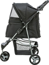 TRIXIE Hunde Buggy – gefedert, faltbar, bis 11 kg, 47×100×80 cm, schwarz