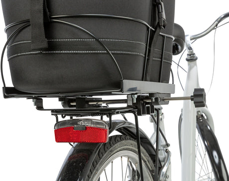 TRIXIE Hundefahrradkorb Gepäckträger – bis 6 kg, Netz-Abdeckung, Kurzleine, schwarz