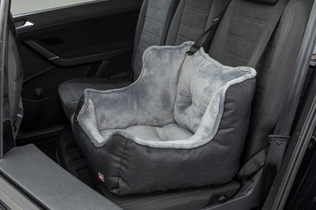 TRIXIE Hunde Autositz – weich gepolstert, Gurtdurchführung, waschbar, 50×40×50 cm, schwarz