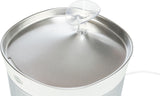 TRIXIE Aqua Clear Trinkbrunnen für Hunde – Edelstahlschale, 2,5 L, USB