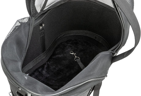 TRIXIE Hundefahrradkorb Gepäckträger – bis 6 kg, Netz-Abdeckung, Kurzleine, schwarz