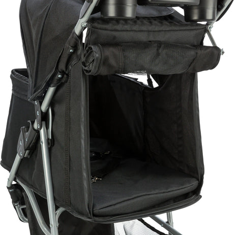 TRIXIE Hunde Buggy – gefedert, faltbar, bis 11 kg, 47×100×80 cm, schwarz