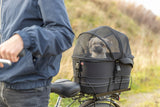 TRIXIE Hundefahrradkorb Gepäckträger – bis 6 kg, Netz-Abdeckung, Kurzleine, schwarz