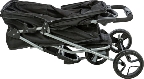 TRIXIE Hunde Buggy – gefedert, faltbar, bis 11 kg, 47×100×80 cm, schwarz