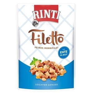 Rinti Filetto Jelly Nassfutter für Hunde – Huhn & Ente 24 x 100g