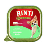 Rinti Gold Mini Nassfutter für kleine Hunde – Hirsch & Rind 16x100g