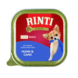 Rinti Gold Mini Nassfutter für kleine Hunde – Huhn & Gans 16x100g