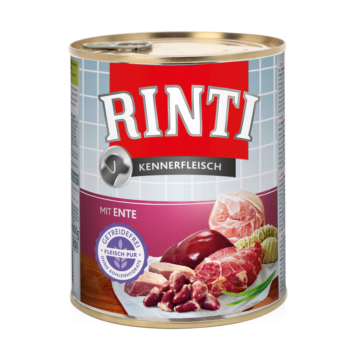 Rinti Kennerfleisch Hundefutter – 12 x 800g, Ente