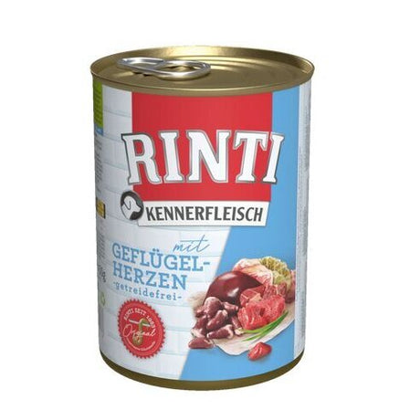 Rinti Kennerfleisch Hundefutter – 24 x 400g Geflügelherzen