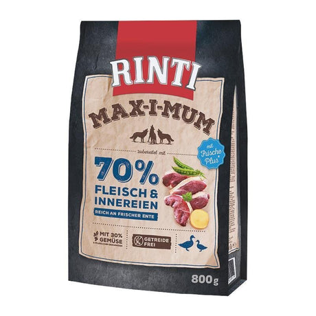 Rinti Maximum Trockenfutter für Hunde | Getreidefrei & Hoher Frischfleischanteil (Huhn oder Rind)