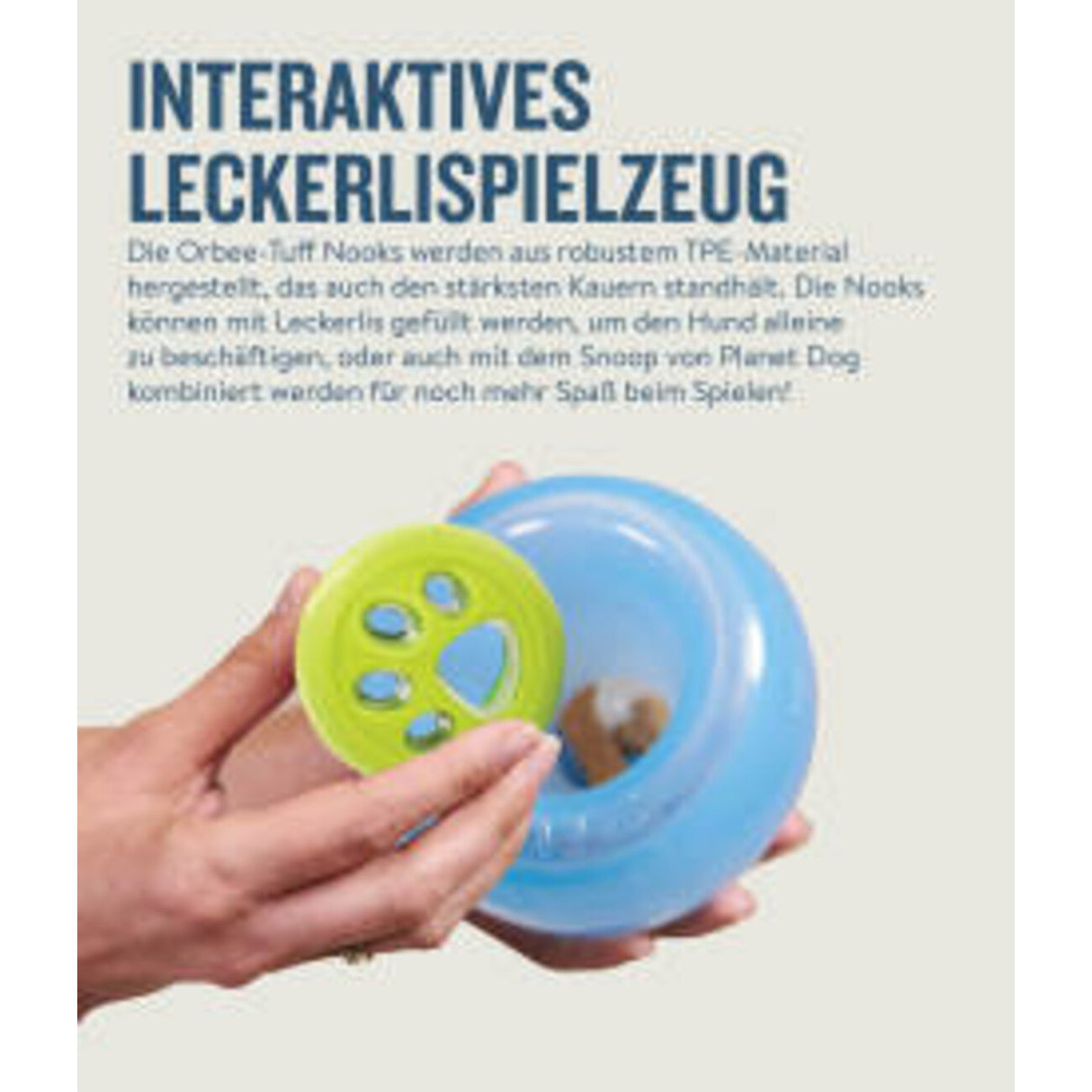 Orbee-Tuff Snoop Ø ca. 12,5 cm Interaktives Snackspielzeug – NOOKS Paw Print