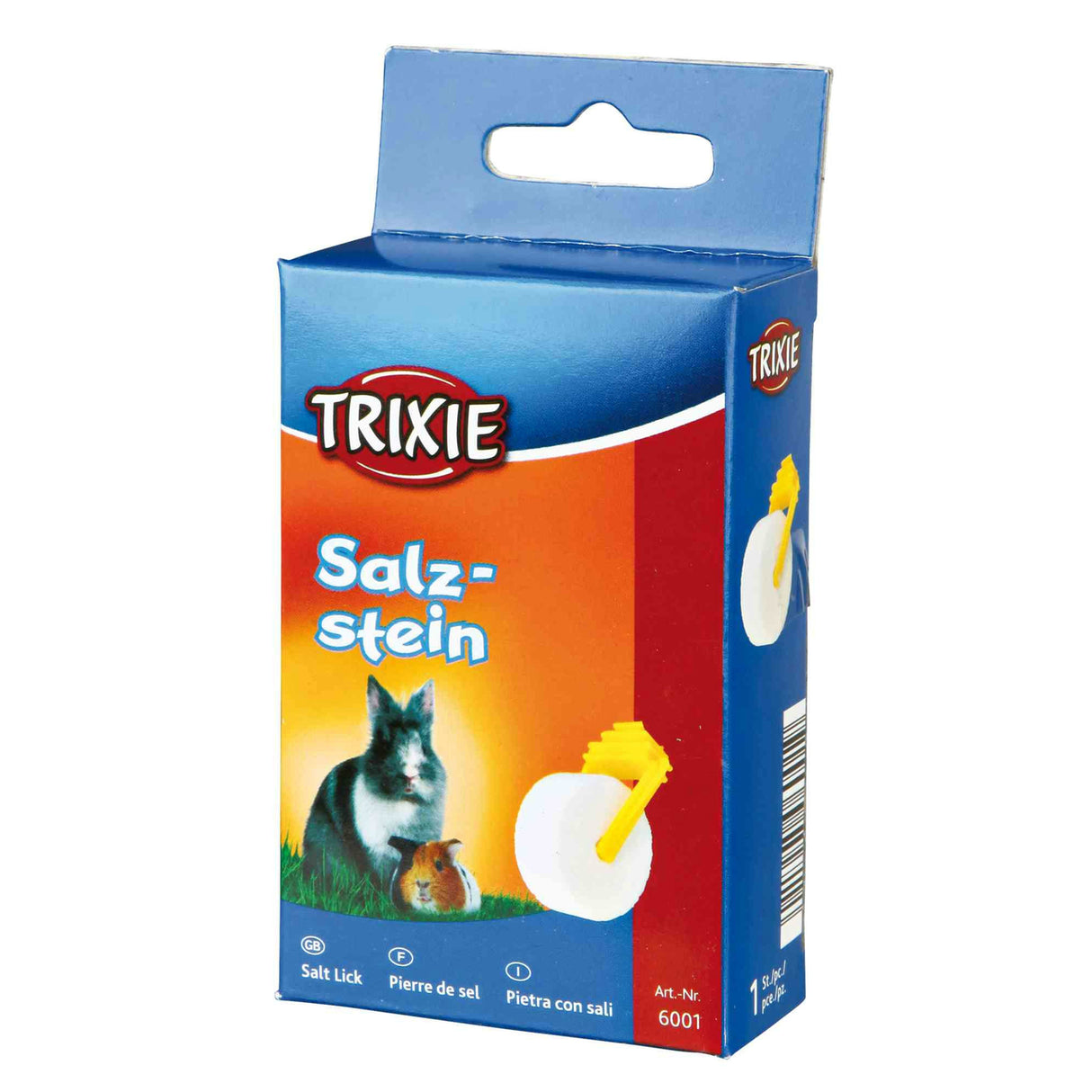 Salzstein Mineralstein für Kaninchen und Meerschweinchen – mit Halter, 84 g
