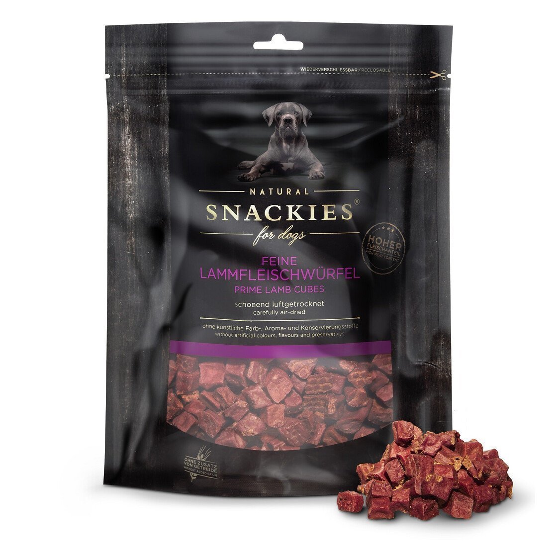 Luftgetrocknete Trainingswürfel – Lammfleischwürfel, 170 g
