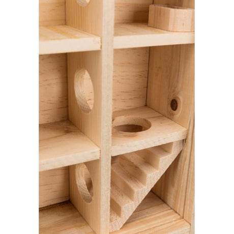 Spielturm mit Sichtscheibe für Hamster und Mäuse – 30 × 30 × 10 cm